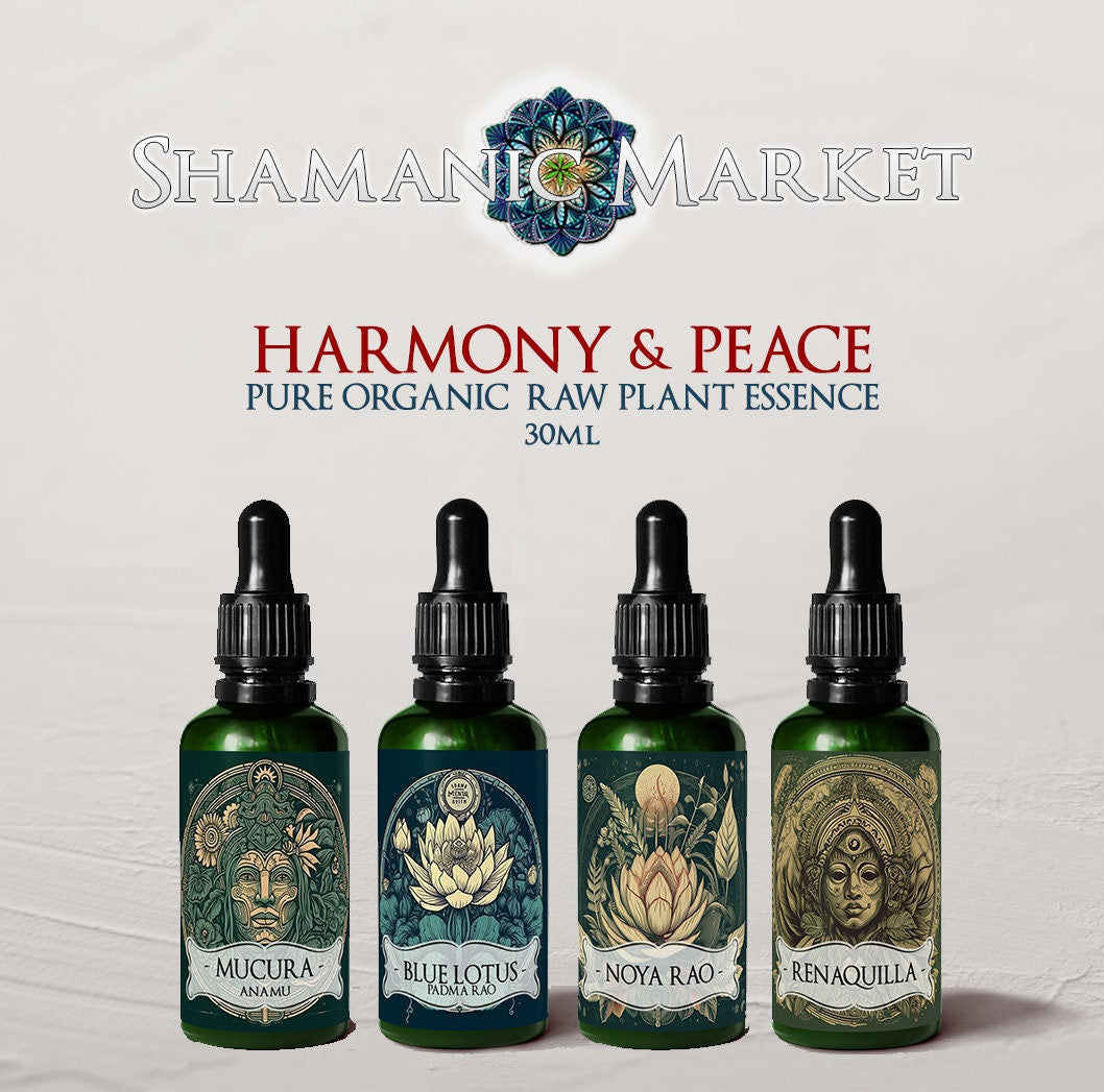 HARMONY & PEACE BUNDLE KIT | Renaquilla | Noya Rao | Mucura | Blue Lotus | Raw Organic Plant Extract | Microdose | Amazon Forest | 30ml