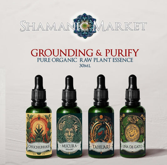 GROUNDING & PURIFY BUNDLE KIT | Chuchuhuasi | Mucura | Tahuari | Una de Gato | Raw Organic Plant Extract | Microdose | Amazon Forest | 30ml
