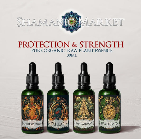 PROTECTION & STRENGTH BUNDLE KIT | Shihuahuaco | Una de gato | Tahuari | Chullachaqui | Raw Organic Plant Extract | Microdose | Amazon Forest | 30ml